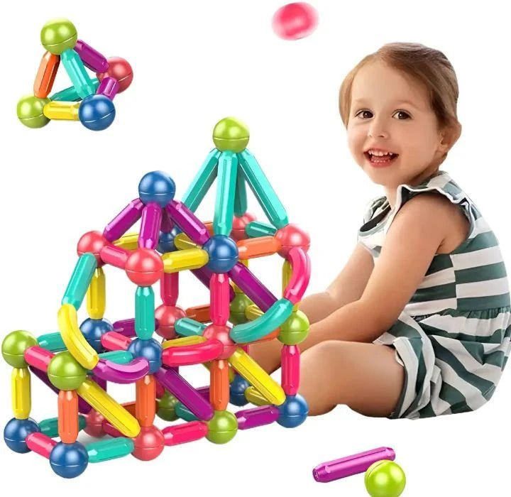 Educational DIY Magnetic Building Blocks Set for Kids - The Arabian Mart