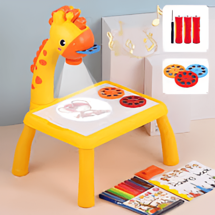 LED Drawing Projector TABLE with 12 WATER COLORS FREE I COMPLETE SET